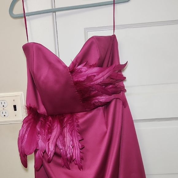 Fashion Nova Asymmetrical Dress in Fuchsia - Picture 4 of 7